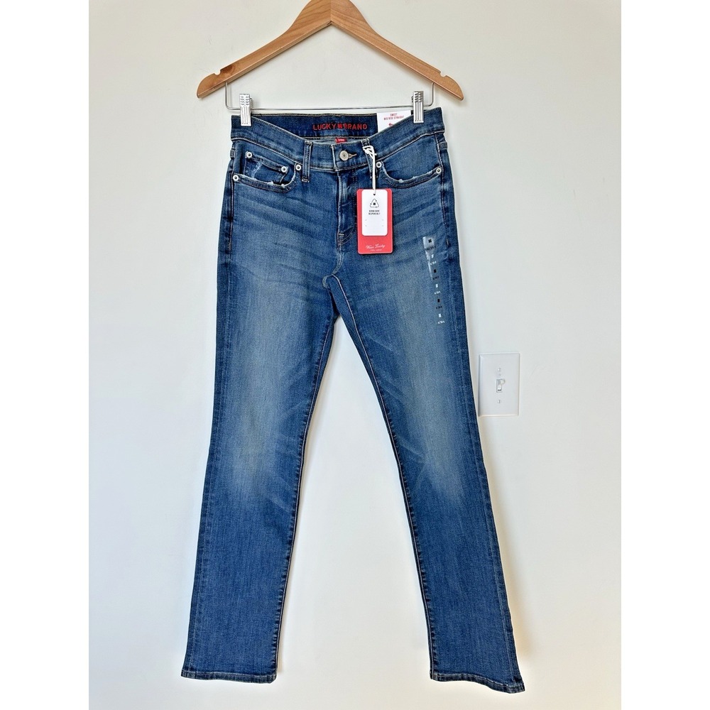 Lucky Brand Sweet Jeans Womens 6/28 Blue Denim Medium Wash Mid Rise Straight Leg